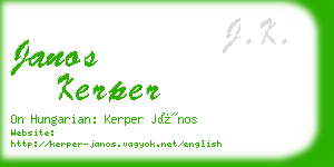 janos kerper business card